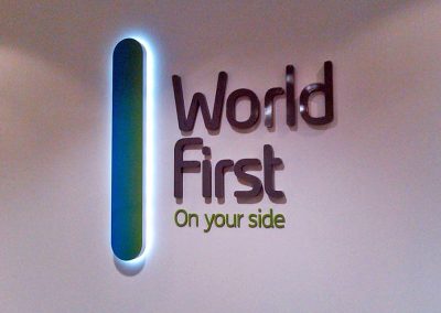 3D signage with LED illumination awesome for reception signs