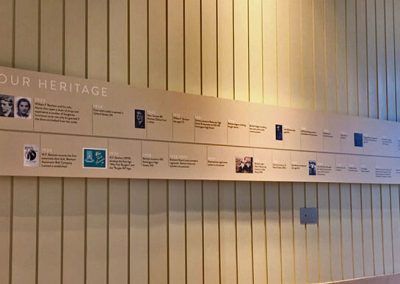 Vinyl signs can be used to communicate company/client information