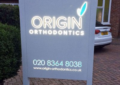 Free standing illuminated signs