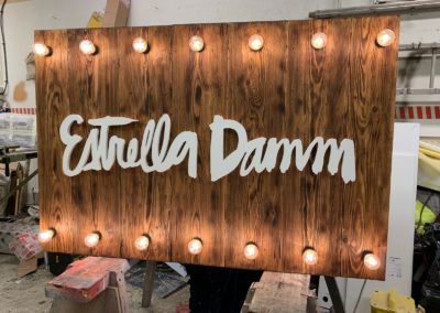 Distressed Signage - Bespoke Made for Estrella Damm