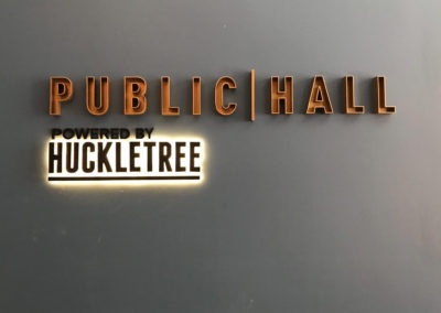 Huckletree - Reception Signage