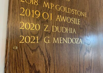 Gilded honours board
