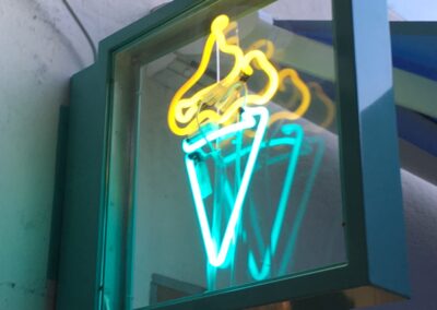 Projecting Sign with Internal Neon