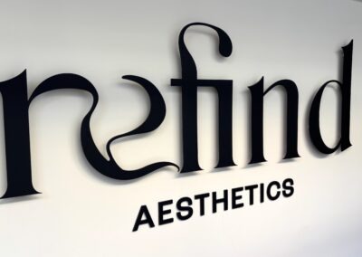 Acrylic logo on reception wall