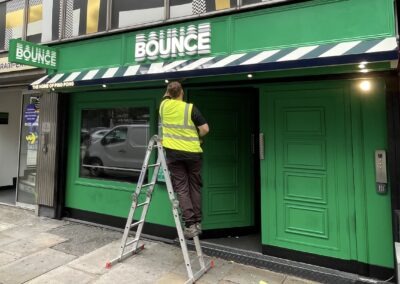 Timber Fascia with illuminated Letters